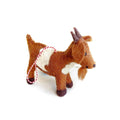Goat, Brown Spotted, Felt Wool Christmas Ornament
