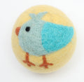 Birds: Eco Wool Dryer Balls Fair Trade: Blue Bird (Yellow Ball)