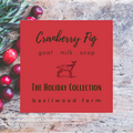 Cranberry Fig Handcrafted Goat Milk Soap Bars by Basilwood Farm.