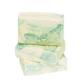 Stack of three Just a Hint of Mint Goat Milk Handcrafted Soap  Bars  by Basilwood Farm.